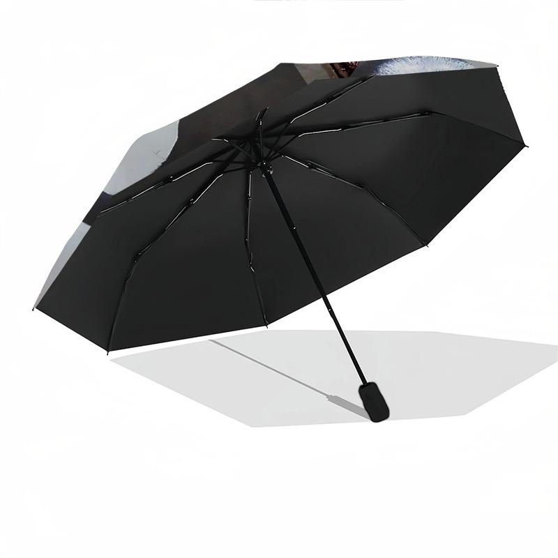Black Panther Automatic Folding Umbrella Compact 8 rib Design, Unique Style, Suitable for Everyday Outdoor Use, Perfect Gift for Friends and