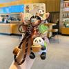 Kawaii Panda Keychain Chinese Style Car Key Ring Creative Panda Dolls Pendant  Key Decor