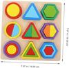 Milisten Wooden Shape Sorter Puzzle for Toddlers, Montessori Learning Toys with Colorful Geometric Blocks, Educational Preschool Toy