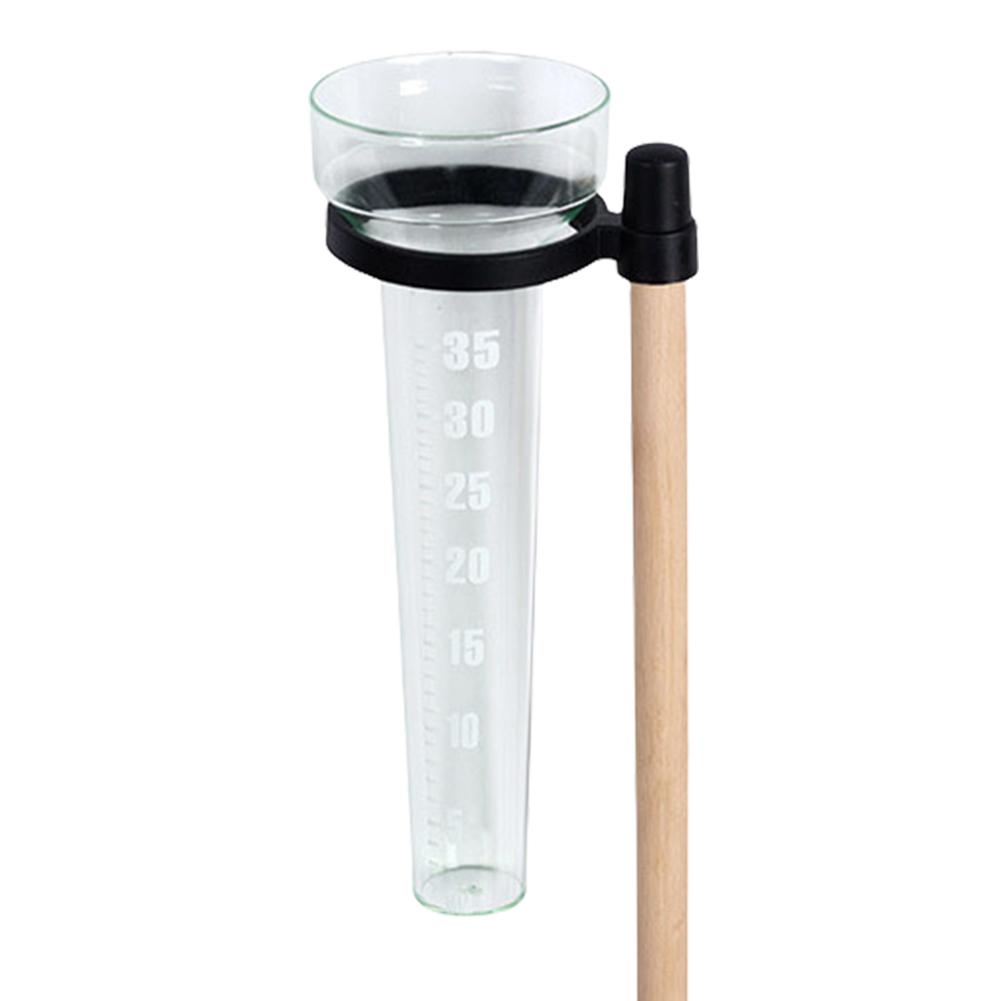 Polystyrene Rain Gauge Up To 35mm Plastic Rain Gauge with Stand Garden Outdoor Yard Rainfall Measurement for Garden Yard