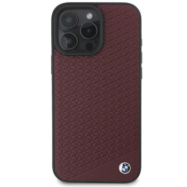 Bmw Bmhmp16X23Rddr Iphone 16 Pro Max6.9 Czerwony/Red Hardcase Sign Leather Diamond Metal Logo Magsafe