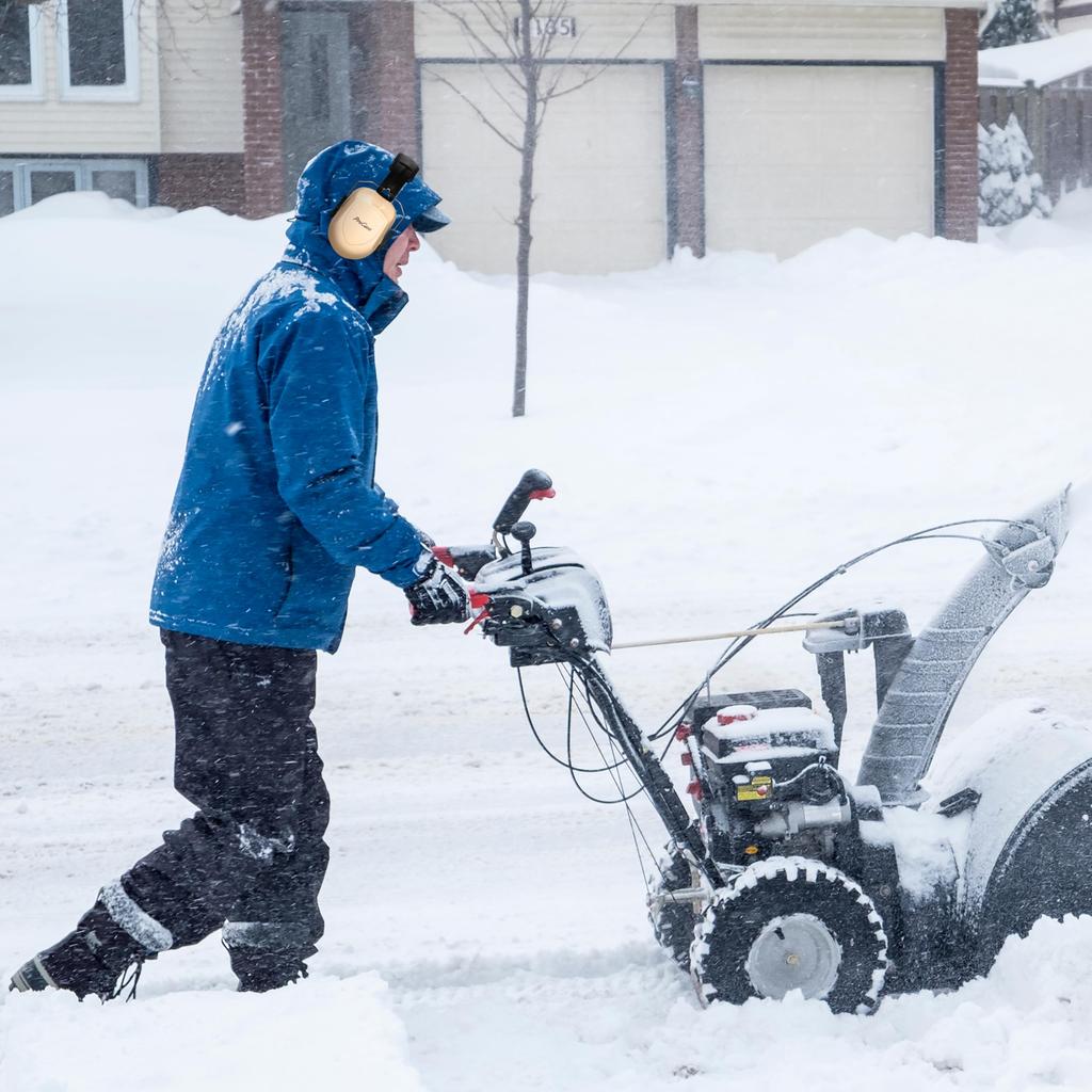 ProCase Adult Noise Cancelling Earmuffs with Adjustable Hearing Protection Noise Reduction 28dB NRR Beige Headband, Headphones, Rate -