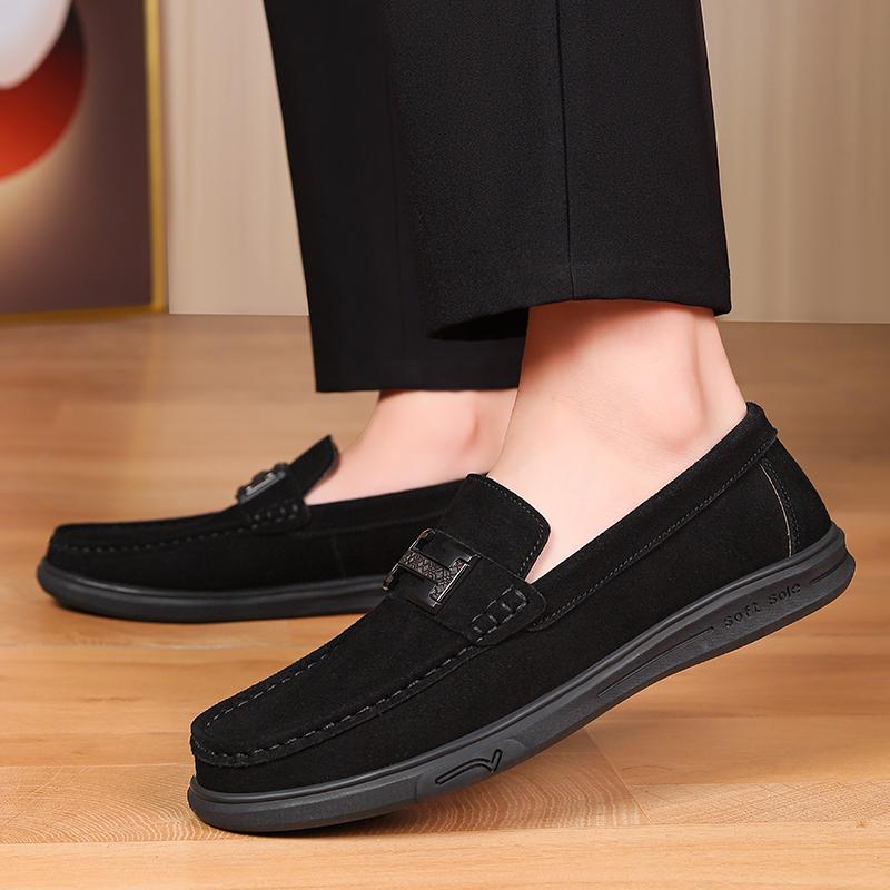 Fashion Men Luxury Brand Mens Slip On Flats All-match Male Comfortable Loafers Men Wedding Dress Shoes Leather Fashion Driving Shoes