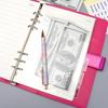 NatSumeBasics 12 A5 Binder Pocket Dividers with Tabs Zipless 5" x 8" Clear Cash Stuffing Envelopes Planner erts for 6 Ring Budgeting Accessories (12