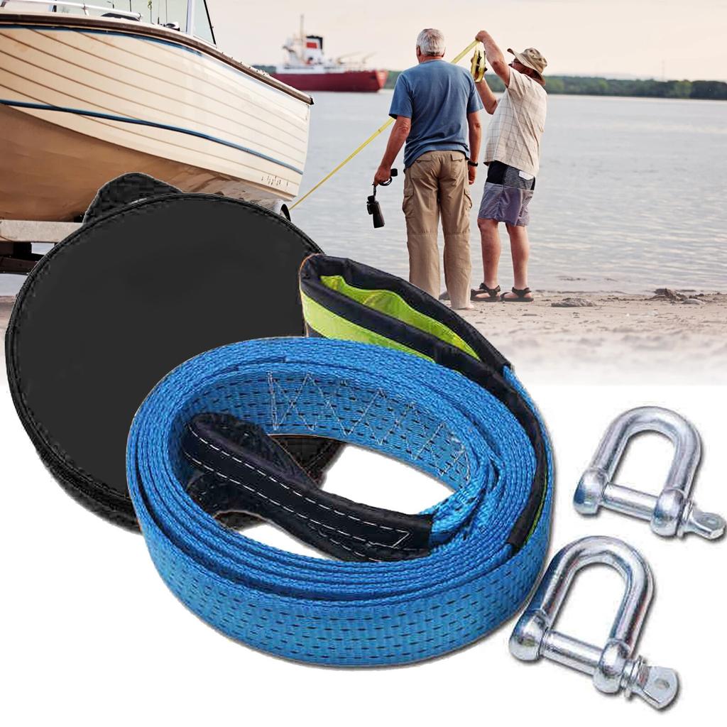 8 Tonnen Winde Abschleppkabel Abschleppgurt Auto Abschleppseil mit Haken für Heavy Duty Auto Recovery Strap Kit Offroad Abschleppzubehör