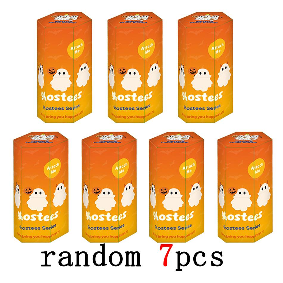 Ghostees Halloween Ghost Phone Charm Mini Surprise Fun Desk Figurine Cute Ghost Box Mystery Buddy for Desktop Accessories