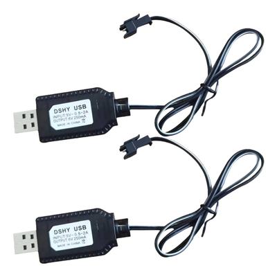 6.0V SM2P USB Charging Cable Compatible for 6V NiCd NiMH Batteries Remote Car and Devices SM2P Plugs USB Interfaces