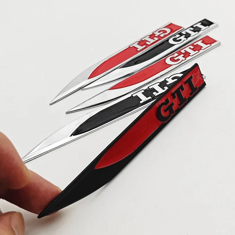 Golf 3 4 MK3 MK4 2026 Hot For VW VOLKSWAGEN 2Pcs Metal Car Sticker Logo GTI Side Fender Bumper Strip Badge Emblem For Volkswagen