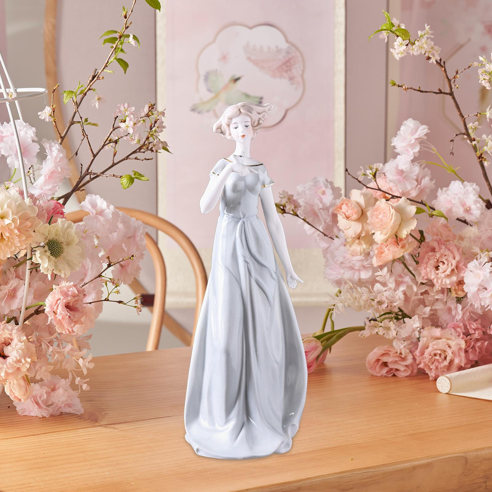 

Керамическая фигурка девушки, фарфоровая статуэтка леди, центральная часть коллекции, современная для офиса Style C