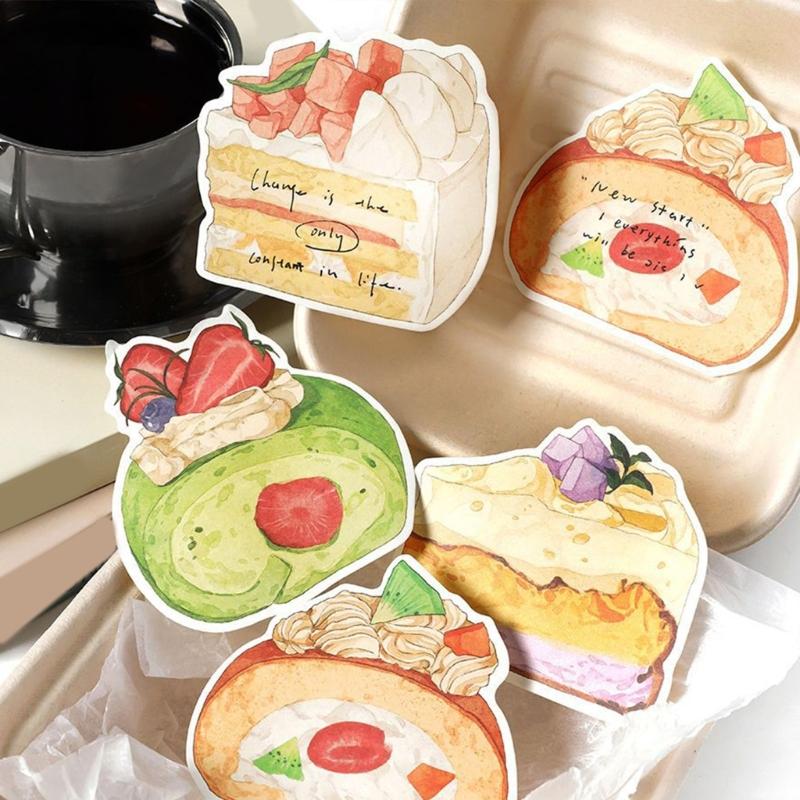 Lovely Cake Note Pad Simple Stickier Note Stickier Pad Sweet Station Series Stickier Note Memos Pad for Office Workers
