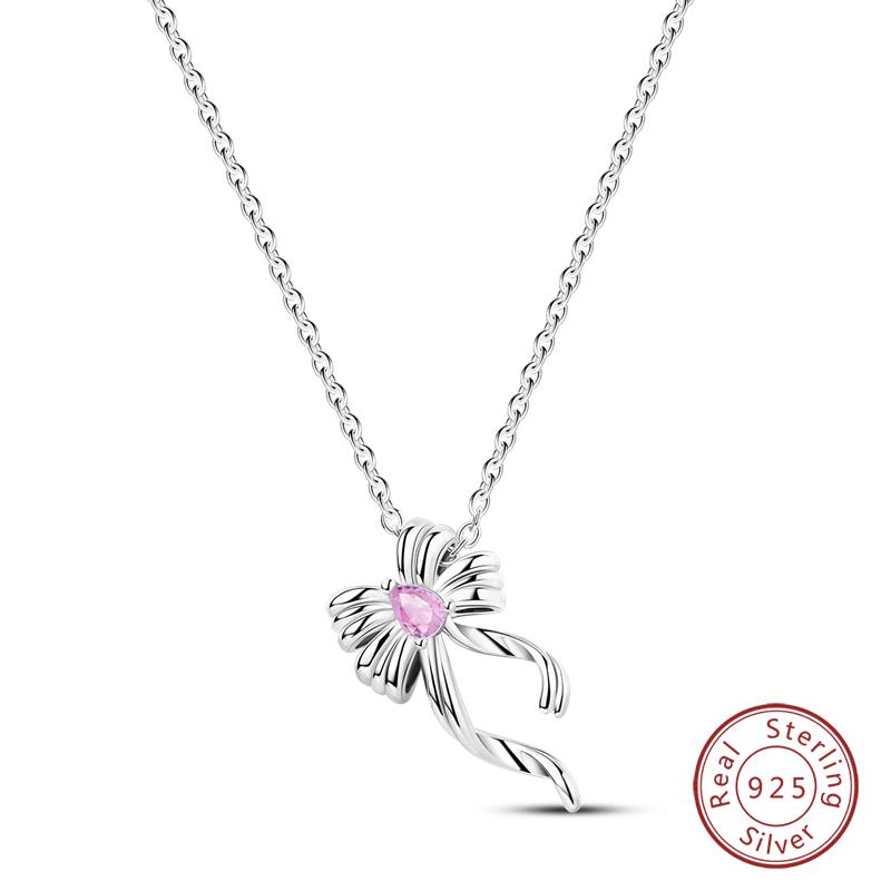 925 Silver Luminous Firefly Heart Shaped Zircon Pendant Necklace For Women Fashion Anniversary Birthday Jewelry Gifts