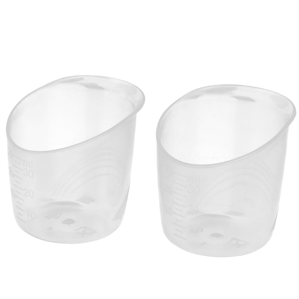 Copos medidores para bebês, 2 peças, copo de plástico transparente e inodoro para remédios com balança para bebês
