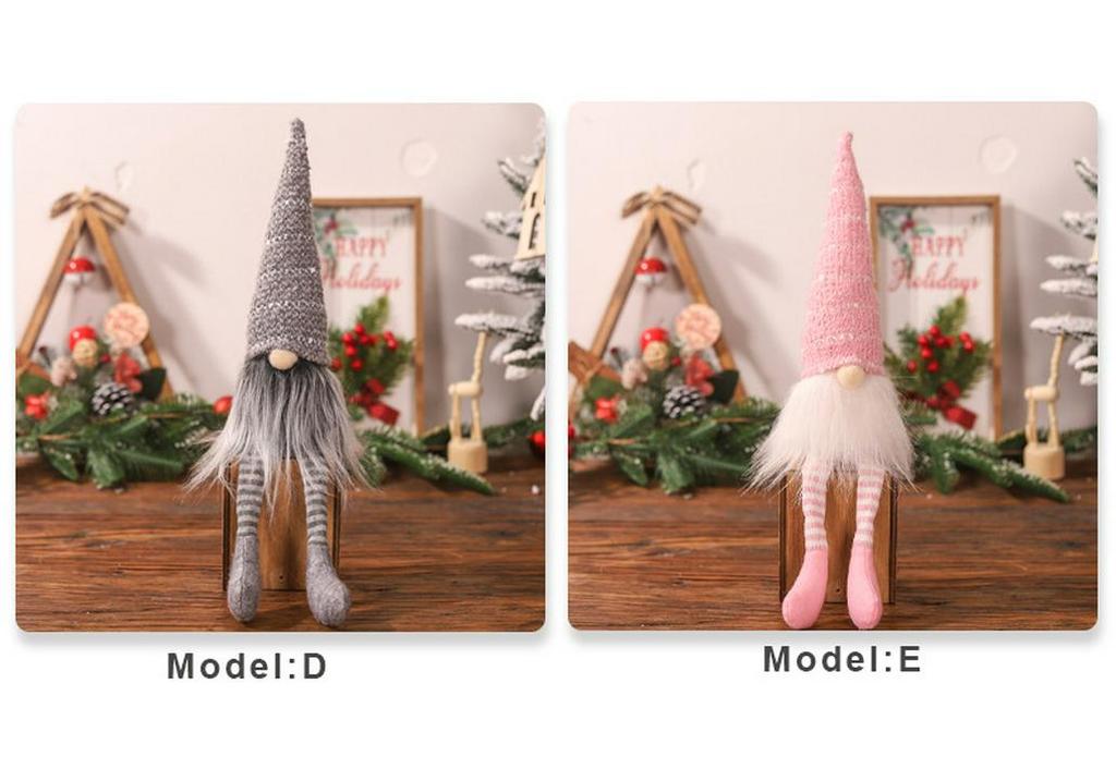 Christmas Gnome Ornament: Long-Legged Faceless Doll Hanging Decoration