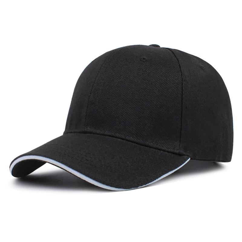 Custom logo Embroidery Unisex Baseball Caps Sport Cap Polyester Sun Hat Baseball Unstructured Dad Cap 54-60cm чёрный