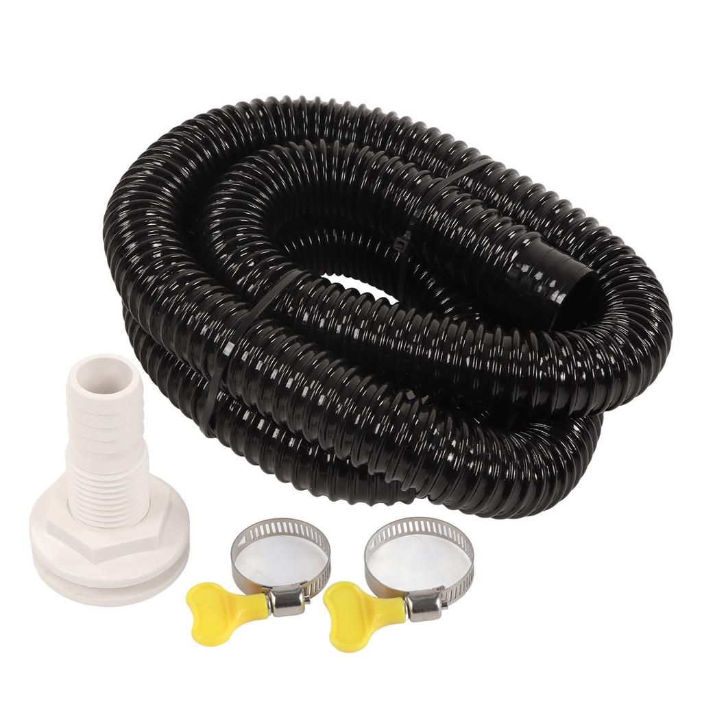Bilge Pump Hose Plumbing Kit Thru Hull Fitting 1‑1/8in Dia 5ft Long PVC
