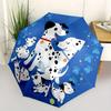 Dalmatian,Puppies Automatic Folding Umbrella - Simple 8-Rib Design, Bright Cartoon Pattern, Durable Iron Frame, Suitable For Travel, Outdoor