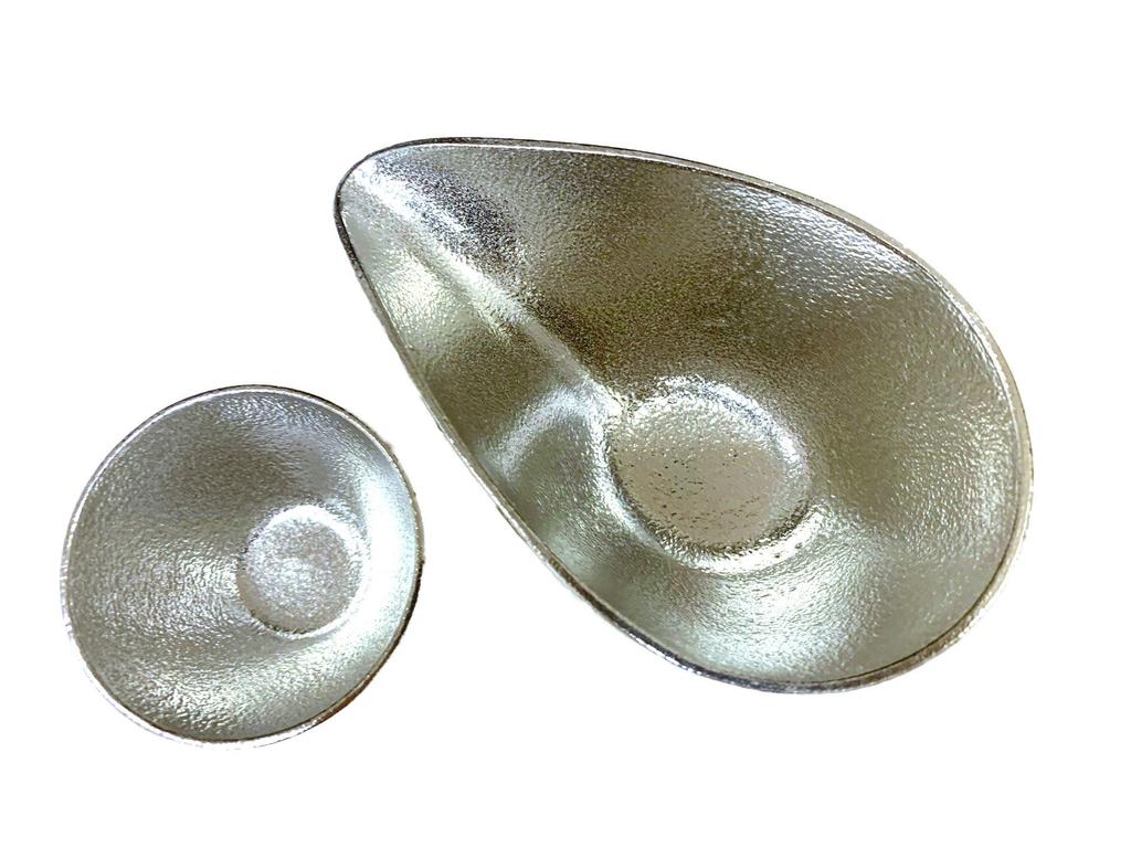 [Nousaku Washi Wrapping] Sake Set: Medium-sized Tin Katakuchi Sake Cup (1 go), 100% Tin, KM1=G1