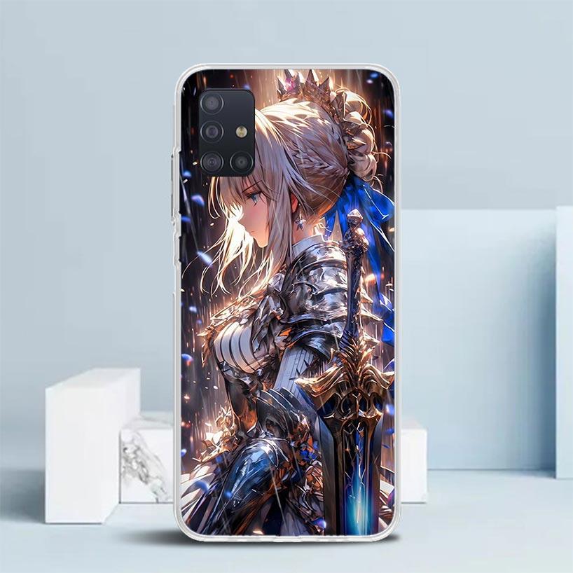 Fate Zero Stay Night Saber Phone Case For Samsung Galaxy A52 A32 A22 A12 A51 A50S A30S A10S Note 20 Ultra 10 S10 Plus A31 A20 A7