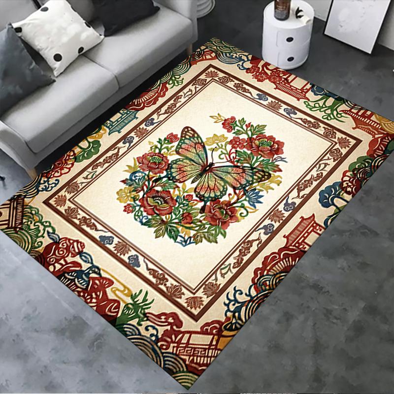 

2025 New Classical Butterfly Carpet Rug for Living Room Bedroom Home Sofa Decoration,Kids play Non-slip Floor Mat46 40x60cm( 15x23in )