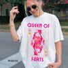 Queen of Farts T-Shirt | Funny Inappropriate Prank Gift for Her | Flatulence Tee