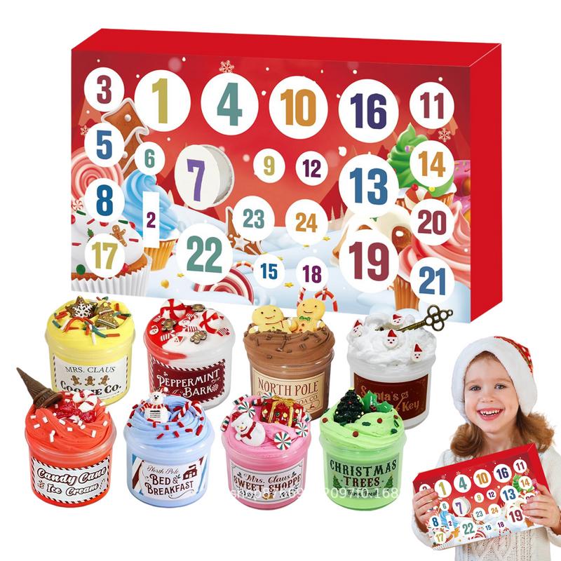 24 Days Christmas Slime Advent Calendar Toys Advent Calendars 2025 Toy Advent Calendars Festive Gifts Countdown Calendar Box