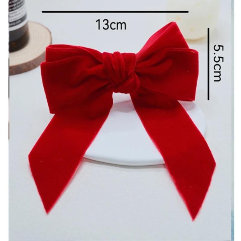 6 Stück Rot&Grün Schleife Weihnachts-Serviettenringe Schicke Samt-Schleife für Weihnachtsessen-Partys Feiertags-Hochzeit Zuhause Serviettenhalter