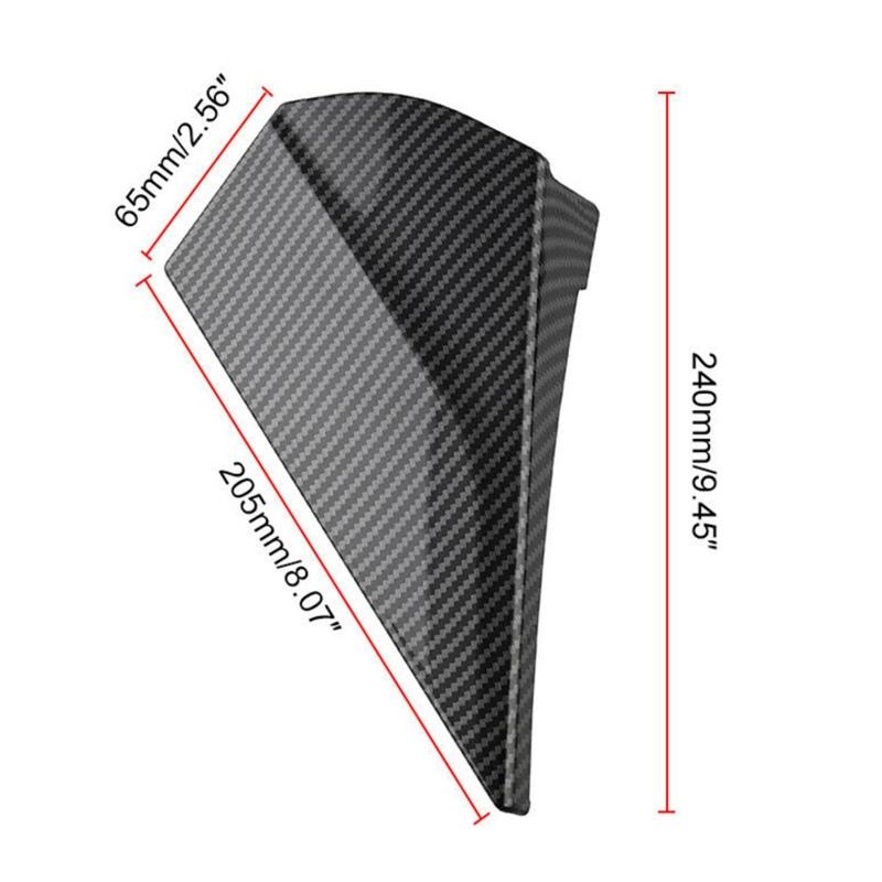 1Pair Carbon Fiber Style Rear Window Side Spoiler Wing Strip Protection Trim for Toyota C-HR CHR 2016-