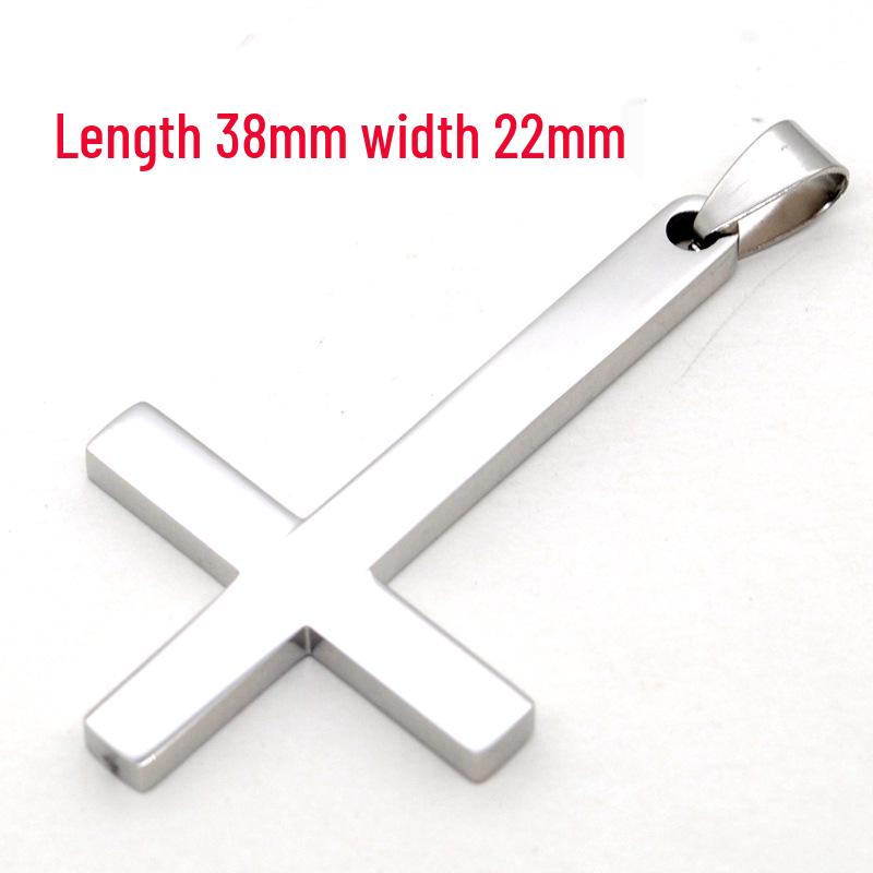 Gold Electroplated Stainless Steel Cross Necklace for Men and Women - Trendy European & American Fashion Accessory