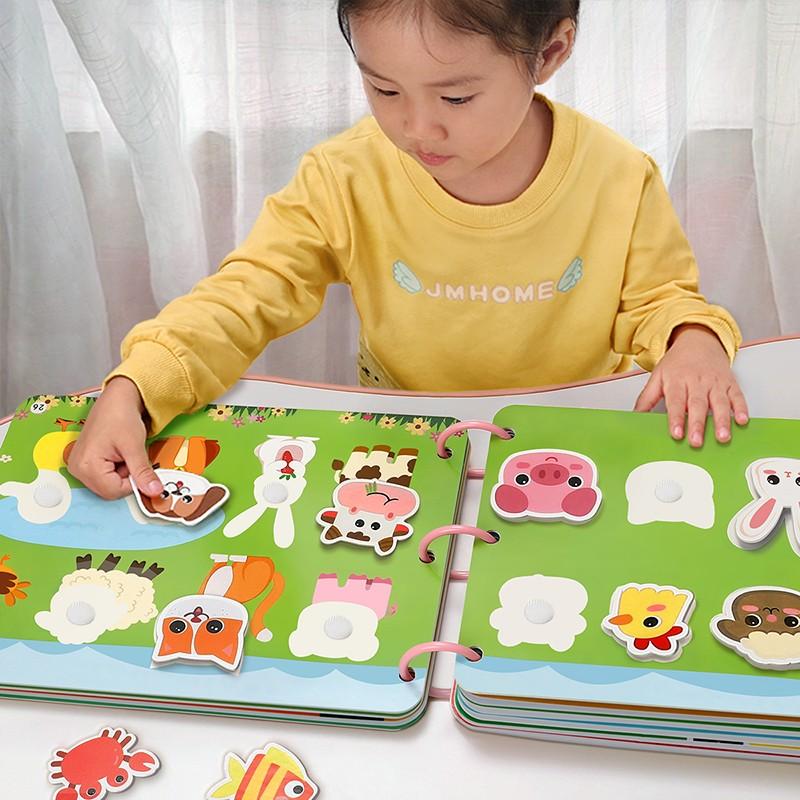Quiet Busy Book Baby Montessori Material Toys Sticker Paste Matching Game Toddler Cognition Toy Educational Toys for Kids Gifts