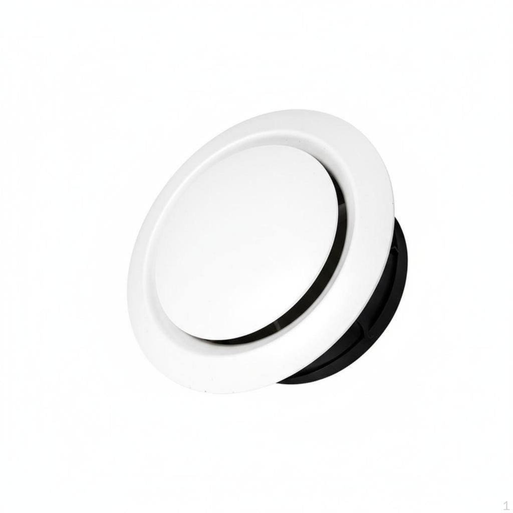 Round Adjustable Air Vent Rotary Control Outlet Ceiling Ventilation Grille for Washroom,