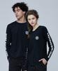 Leijibi Dry Cooling Lettering Loose Fit Men'S Long Sleeve Body Cover Rash Guard Black
