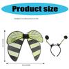 Bees Wing with Headband Set Insect Wing Bees Costume Kids Bees Headband Butterfly Wing Halloween Wing for Kids Girls