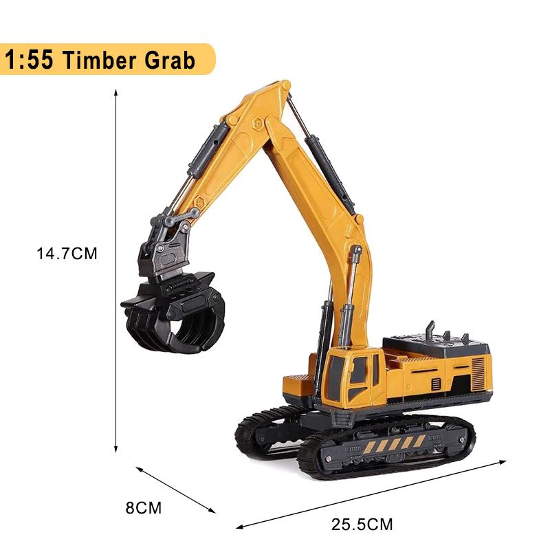 Zabawki pojazdy budowlane dla chłopców Stop+Plastik Model Ciągnika Koparki Spycharki Dźwigu Ciężarówki Odlewany Model Kolekcja Dziecięca Prezenty