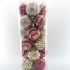 Christmas Decoration 8cm Plastic Balls Party Hanging Ornaments Classic Bucket Set Electroplated Spheres Holiday Decor