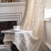 Vintage Hollow Crochet Lace Rod Pocket Sheer Curtain