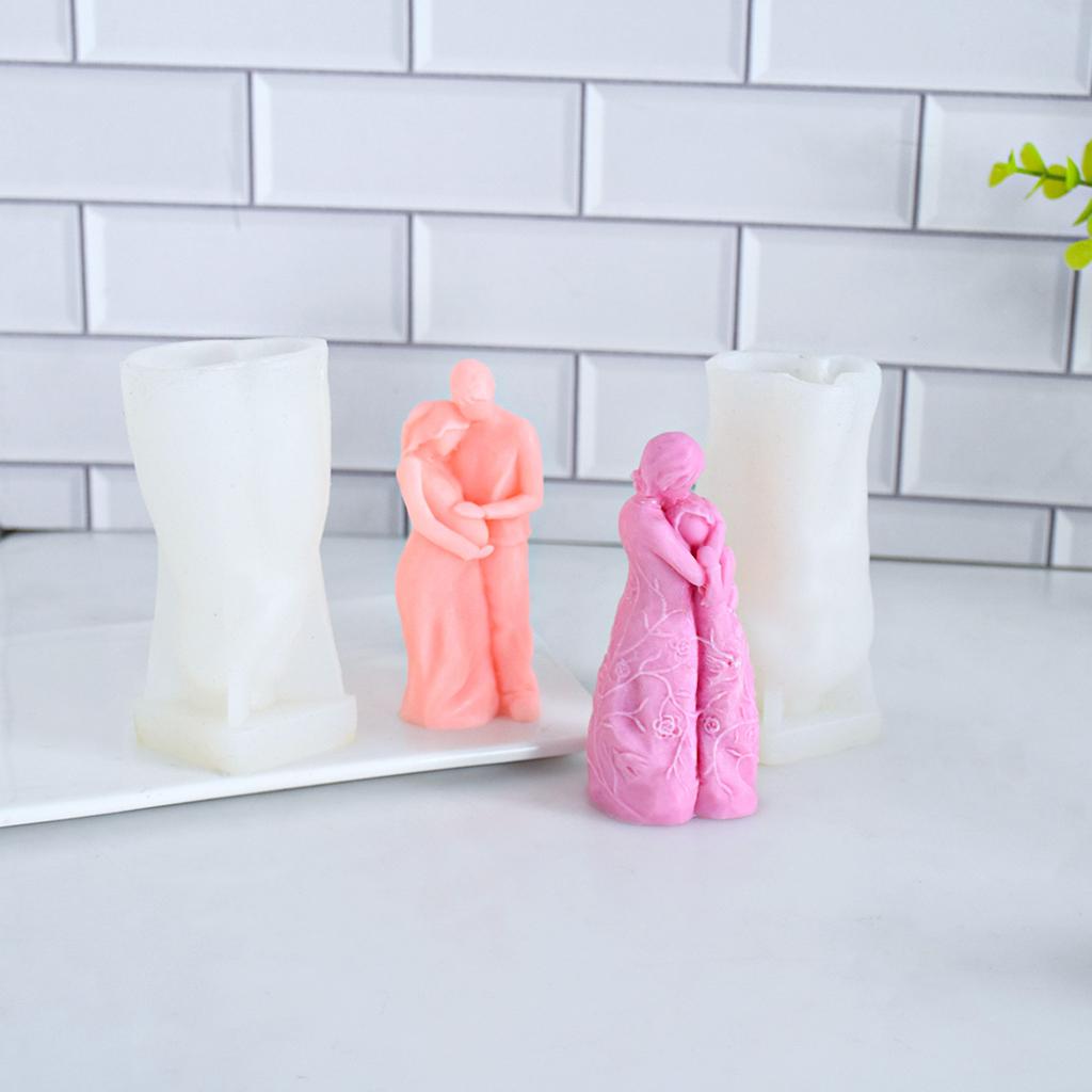 1PC Growth Life Candle Silicone Mould DIY Life Series Trilogy Nurturing Baby Gypsum Resin Ornament Mould