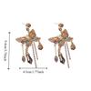Exaggerated Crystal Stud Earrings Pendant Vintage Long Earrings  Party