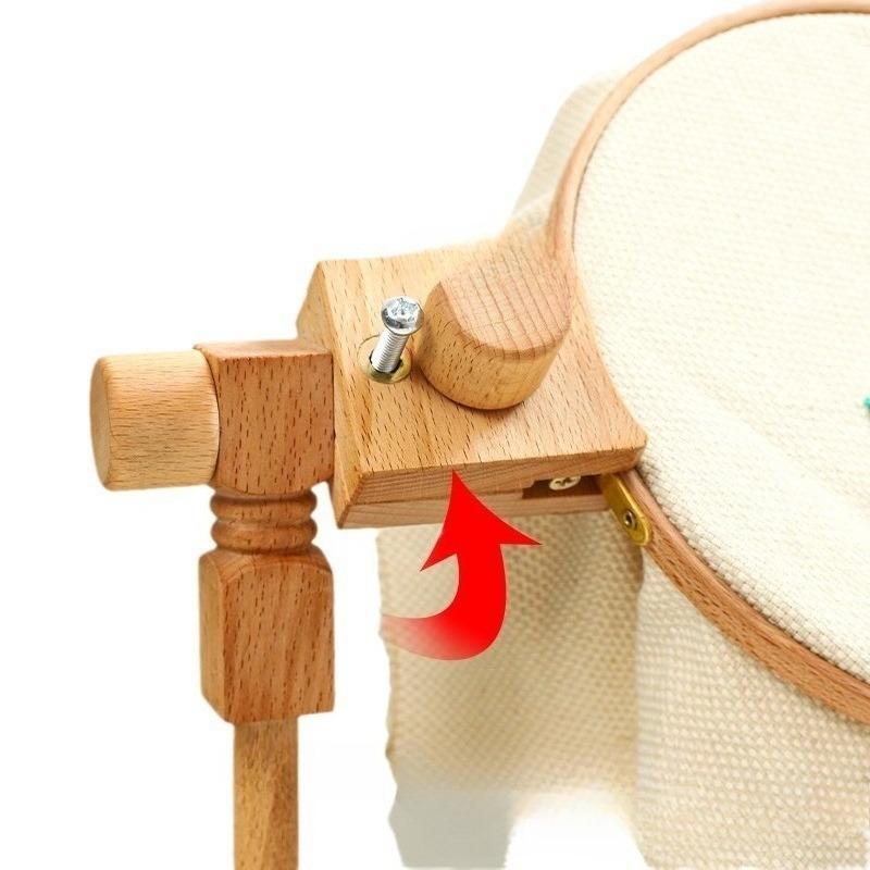 Beech Table Embroidery Rack, Embroidery Rack, Wooden, Embroidery Tools, Desktop Embedded Embroidery Rack
