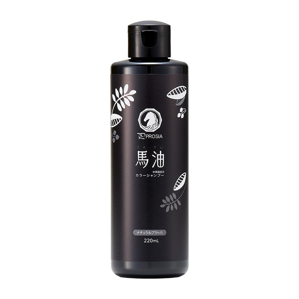 

PROSIA Horse Oil Color Natural Shampoo and Gray Hair Gradual Moisturizing for Men and Made in iMedia Shampoo, Black, Rinse, Care, All-in-One, Dyeing,