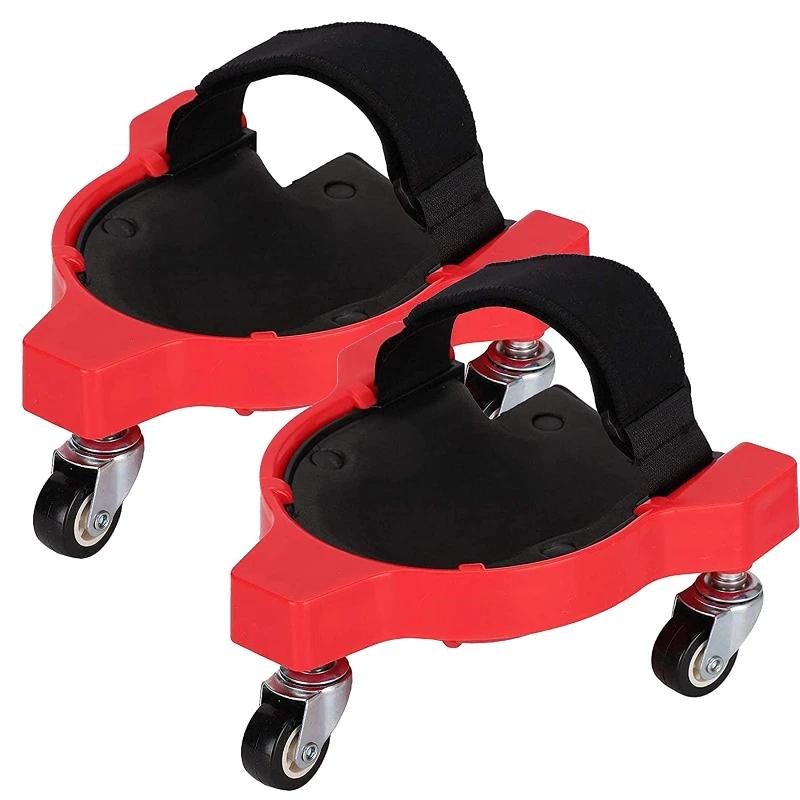 Multifunctional Kneeling Pulley Knee Pads Floor Tiles Seams Woodworking Universal Wheels Built In Foam Padded Mobile Kneepads