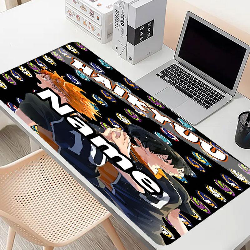 Mousepad Personalizado com Nome e Padrão Haikyu, Tapete de Mesa para Laptop PC, Tapete Decorativo de Mesa para Teclado de Casa Presente