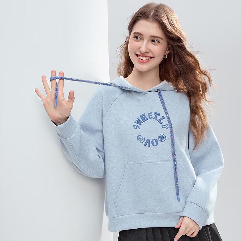 Betu Damen 3D-Buchstaben-Stickerei Hoodie