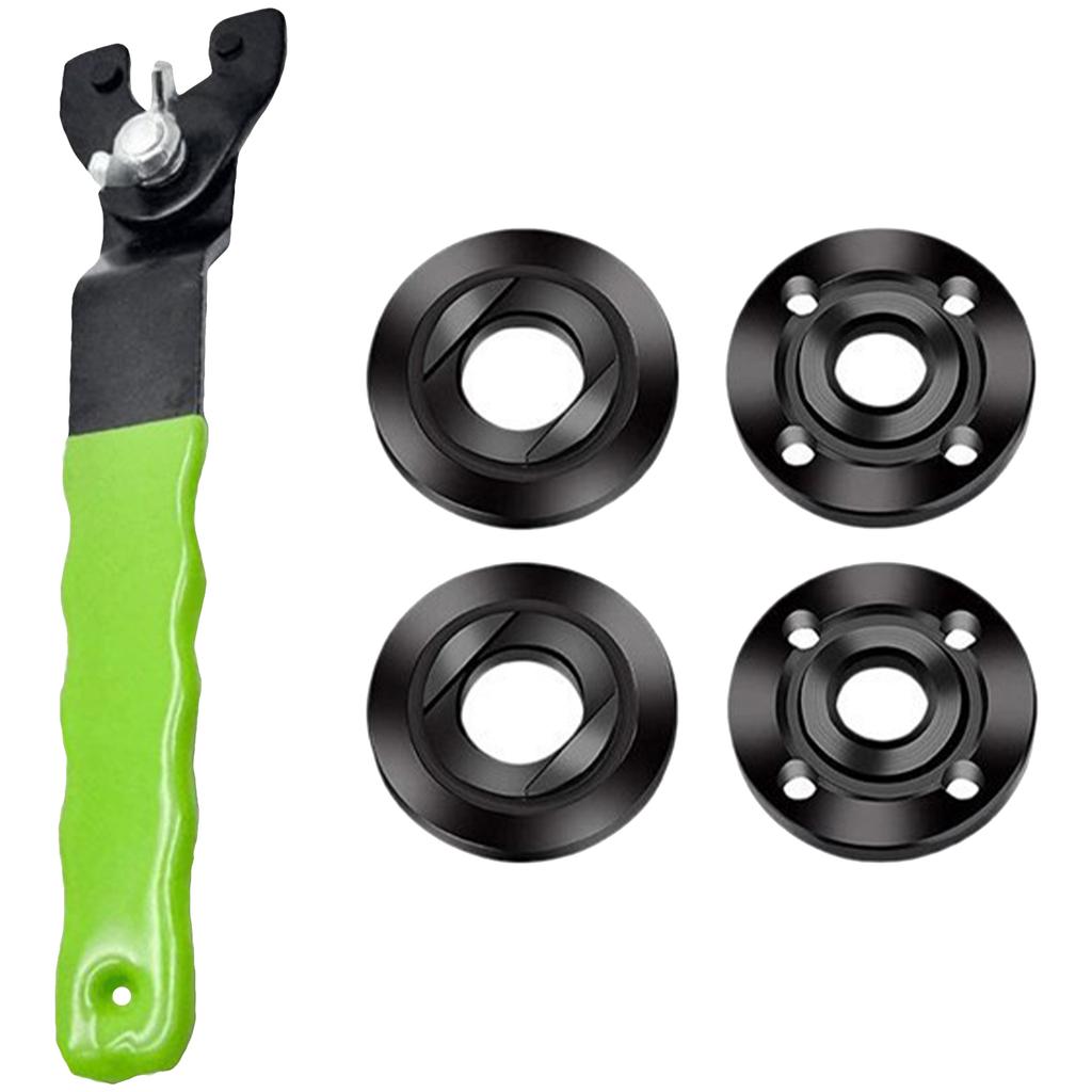 Angle Grinder Flange Wrench Set With 5/8 Thread Adjustable Spanner Wrench Steel Tools For Grinding Disc Replacement