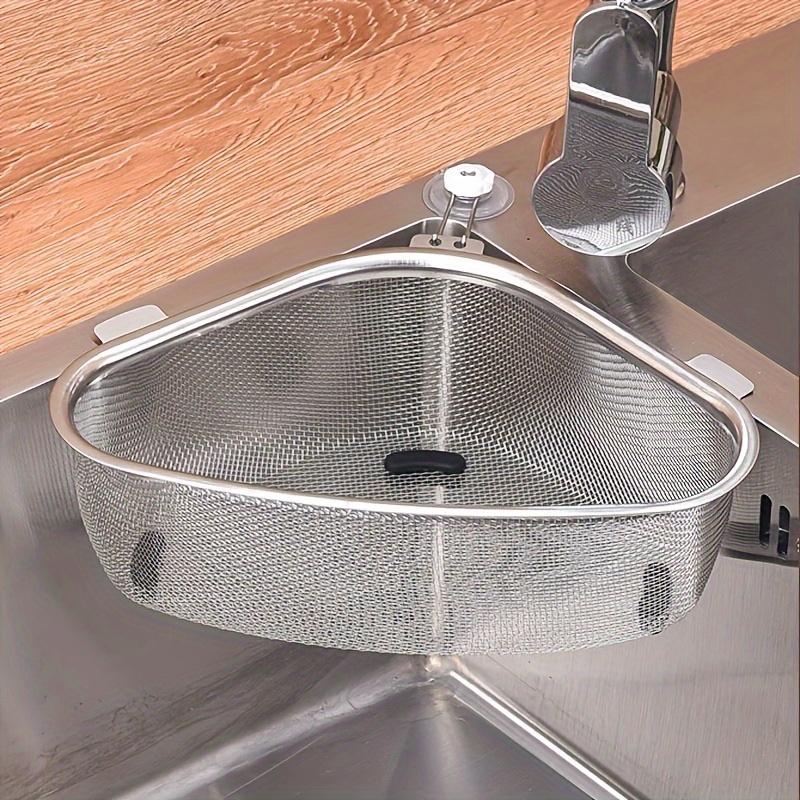 Sleek Sink Basket, 3.0KG Capacity, Polished Filter for Kitchen & Small Spaces.