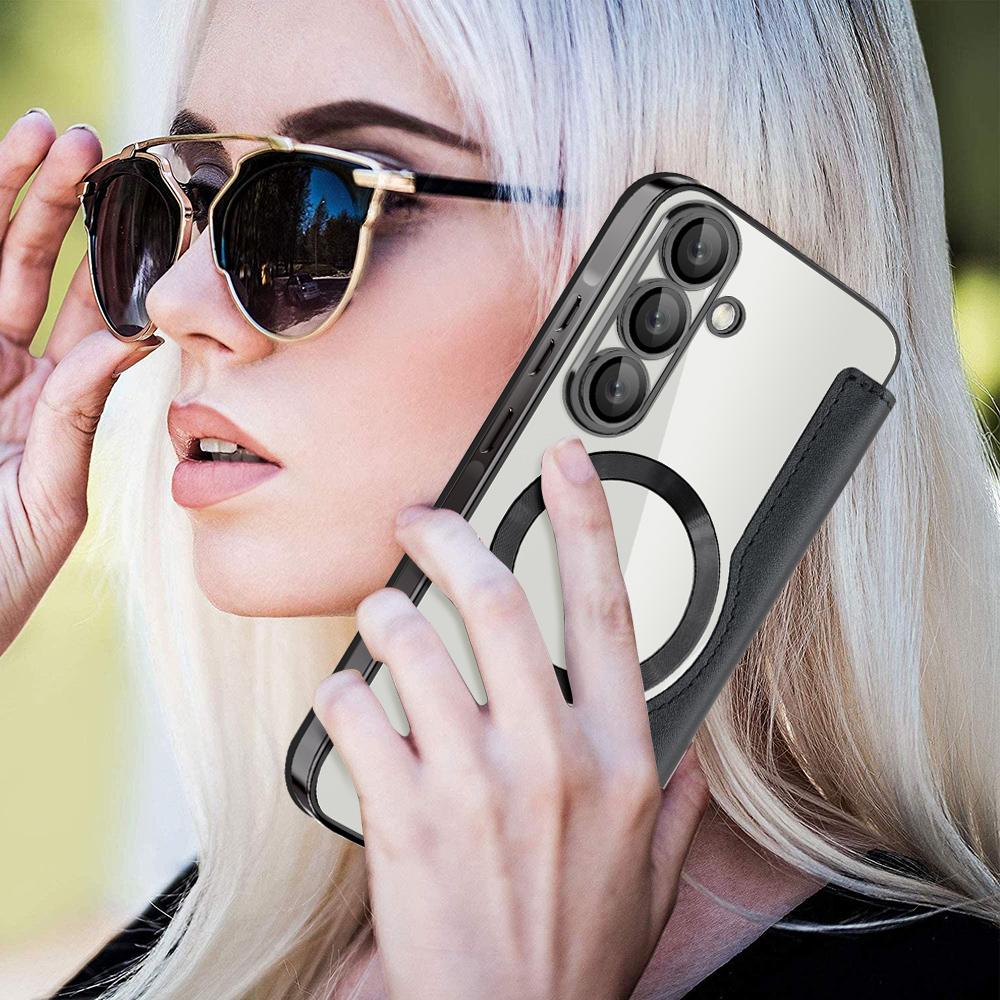 Dla Samsung Galaxy A56 5G Magnetyczne Etui Romb PU Skóra Pokrowiec na Telefon