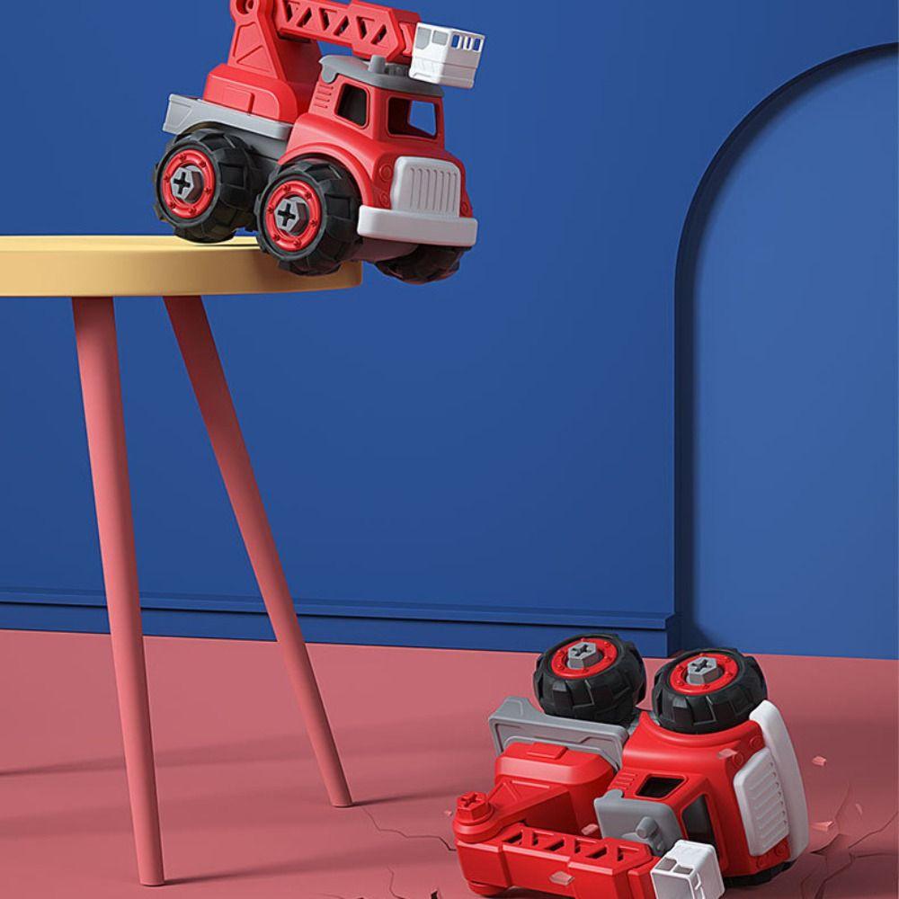 Puzzle Disassembly Assembly Car Toys Take Apart DIY Assembly Firetruck  Xmas Gifts