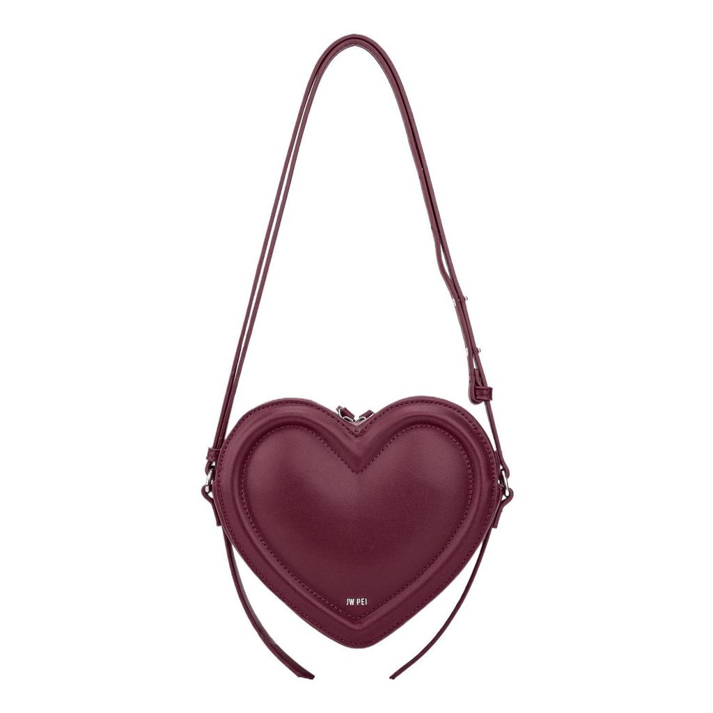 Borsa a tracolla a forma di cuore 3D, Portamonete chic, dolce e cool a spalla singola, Borsa a mano geometrica di tendenza da donna