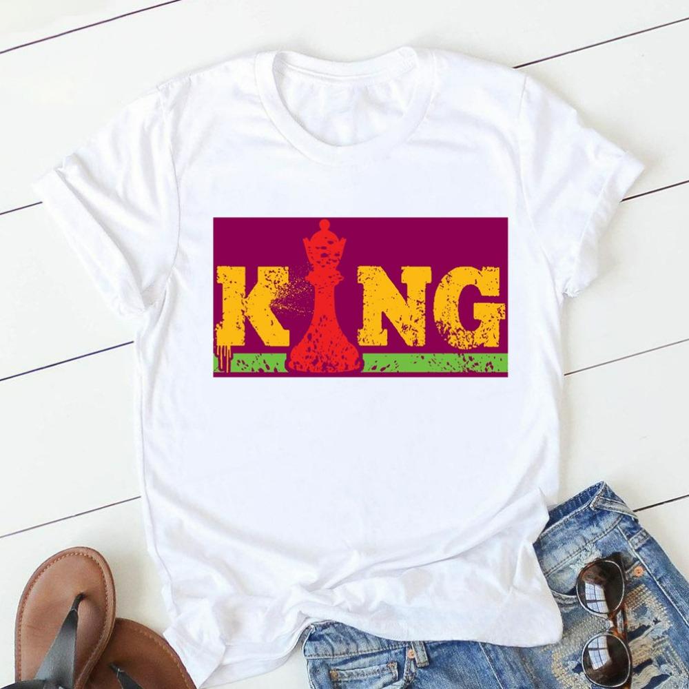 Creative Chess T-shirt The Game Chess Print Funny T Shirts Men Women Unisex Casual Tops White T-Shirt Graphic TShirts Streetwear