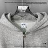 Unisex Oversized Box Fit Fleece-Lined Zip-Up Hoodie Winter Warm Cotton Sweatshirt With Patch Pockets