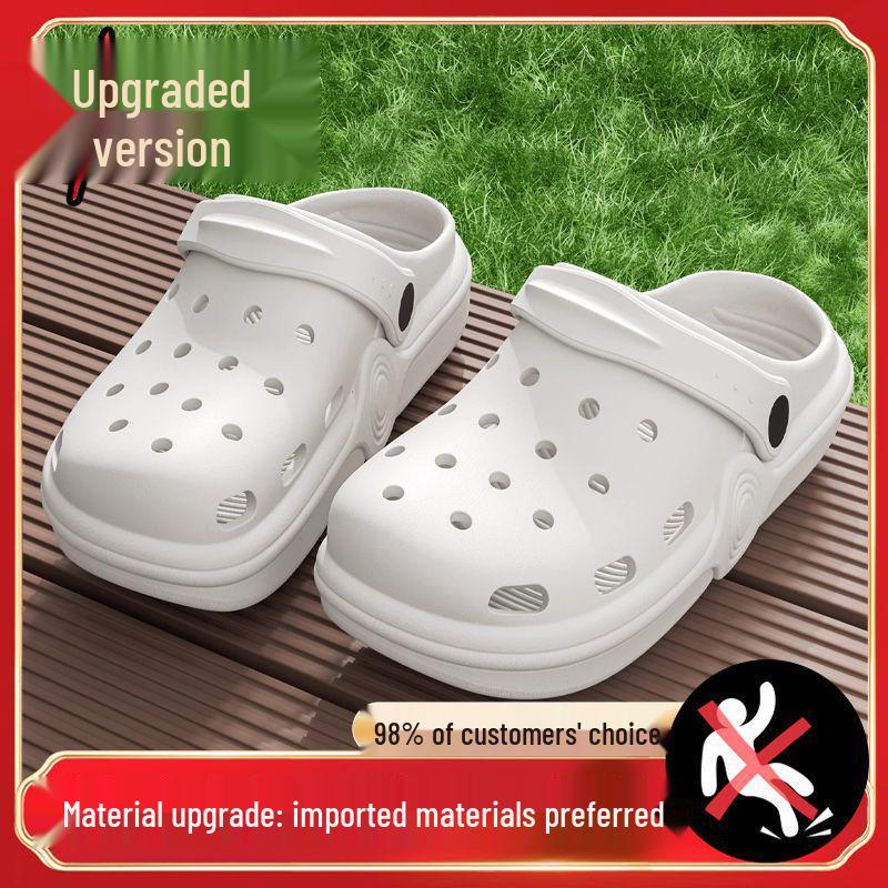 Lightweight perforated shoes for couples, anti slip summer sandals, durable for outdoor driving for both men and women.